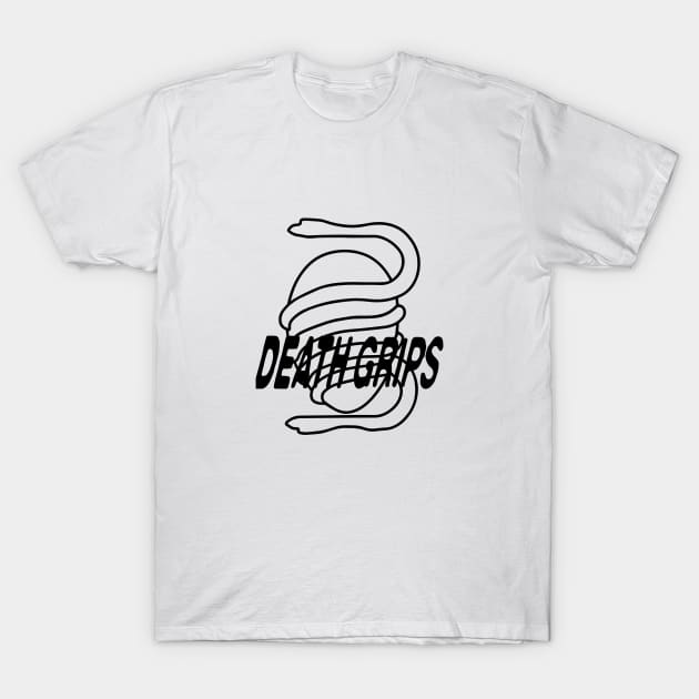 Death Grips Snake Egg Logo Minimalistic with Band Name T-Shirt by Irla